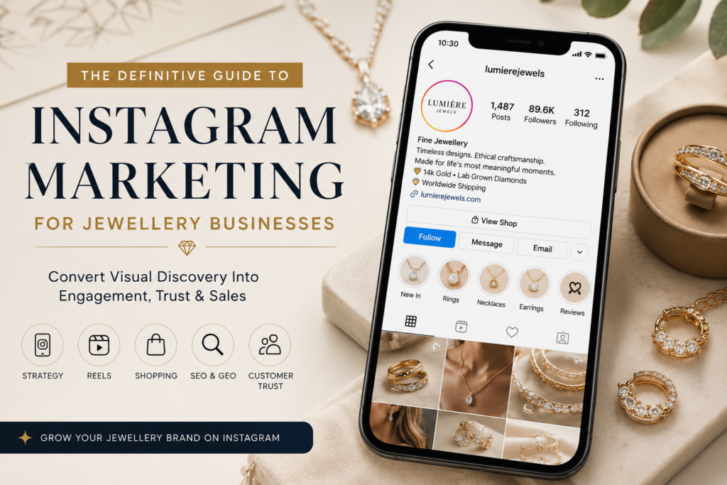 Luxury jewellery brand using Instagram marketing strategies to increase engagement and online sales